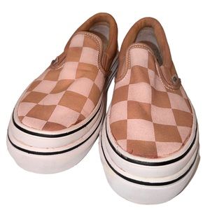 Women’s 6.5 Vans Stacked Checkerboard Sneakers Platform
